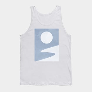 Moon and Road - Minimalist Scandinavian 2 Tank Top